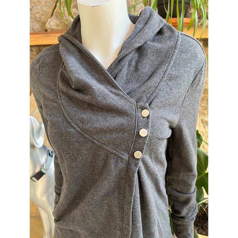 Danskin Gray Wrap Over Cardigan Sweater Women's Size Small - Picture 5 of 9